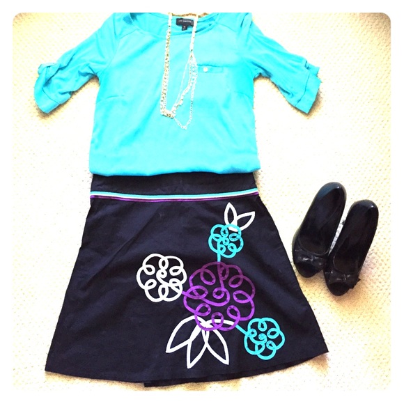 Black circle skirt sz 1