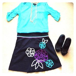 Black circle skirt sz 1