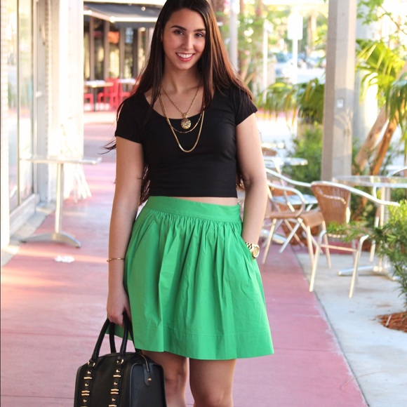 Banana Republic Green  A-line skirt