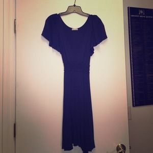 Blue knee length dress