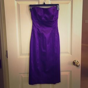 Bebe Royal purple super sleek cocktail dress