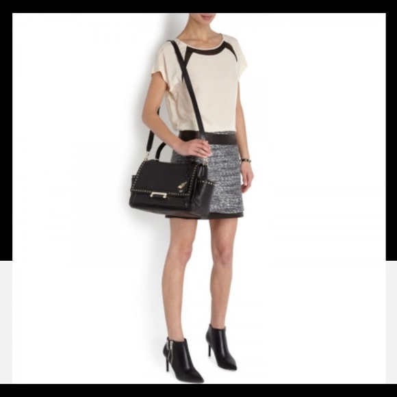 *SOLD* DvF Courier Facetstud Satchel Bag