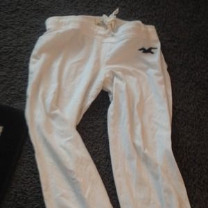 White hollister sweats