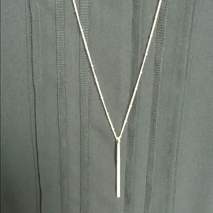 Long Gold Bar Necklace