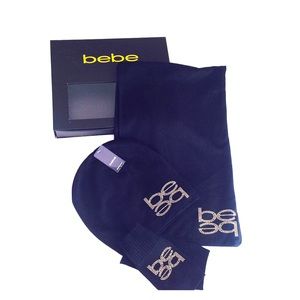 NWT Bebe Logo Scarf, Bennie & Glove Set