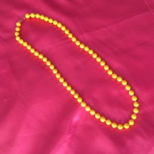 Vintage Bright Yellow Beads appx. 29" long.