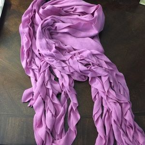 Pink ruffle scarf