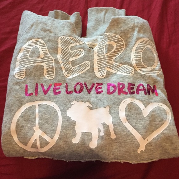 Aeropostale v neck hoodie