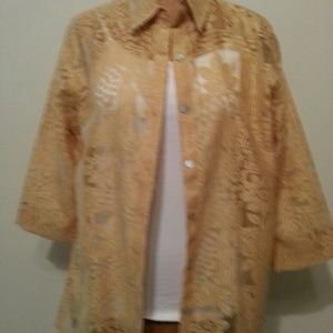 Gold Chico's Lexington Blouse