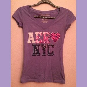 Aeropostale Purple Cheetah Themed Shirt