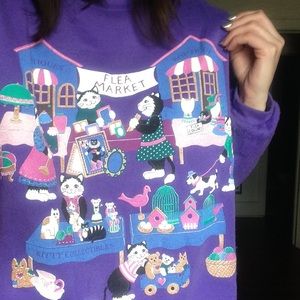 Vintage Cats Thrifting Sweatshirt