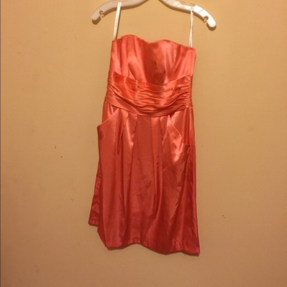 Silky strapless dress