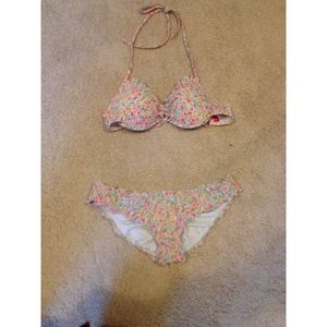 Victoria secret swim suit push up top and bottoms