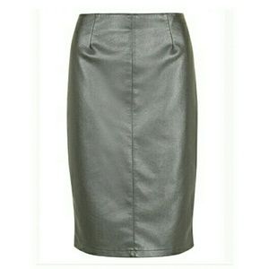 SOLD Bundle only- silver pencil metallic skirt