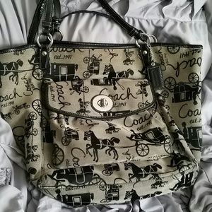 Authentic large coach tote
