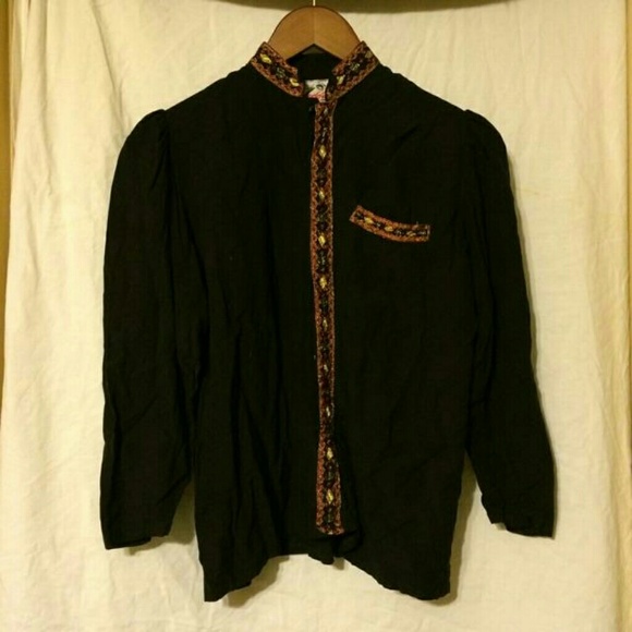 Vintage Black Blouse