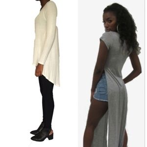 Bundle: Flowing long Sleeve top & Grey Maxi