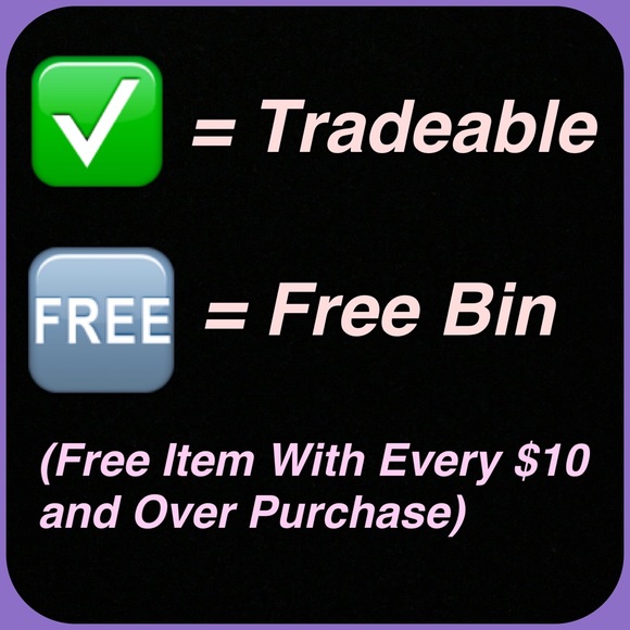 FREE BIN/TRADE ITEMS UPDATED