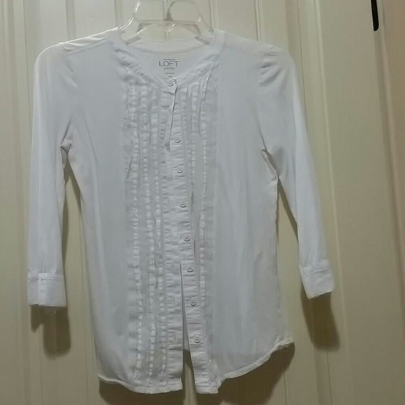 White elegant button up top