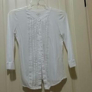 White elegant button up top