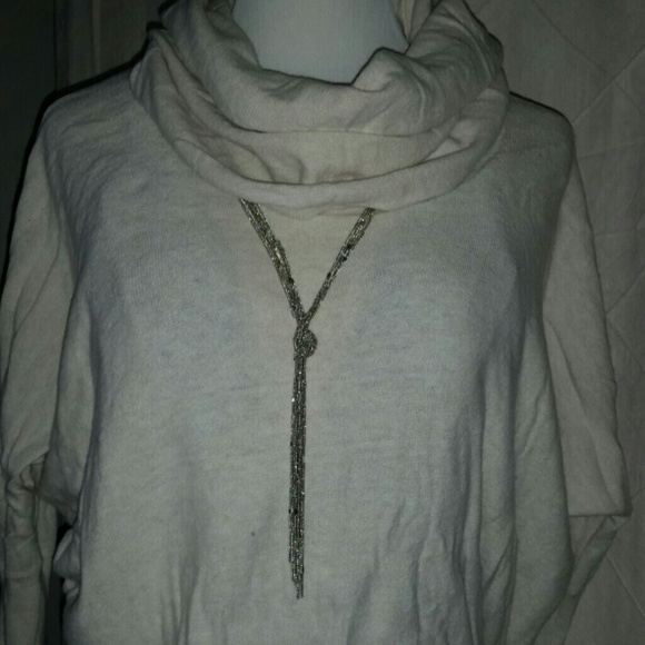Large cowl neck sweater cream size S - Picture 1 of 4