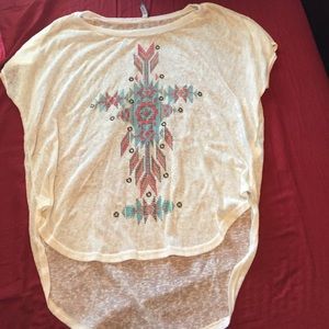 Tribal print sheer shirt