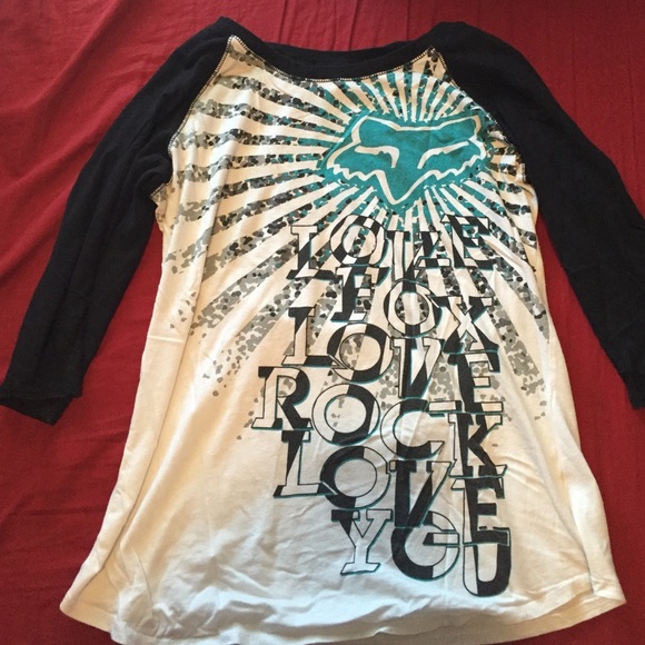 3/4 sleeve fox shirt