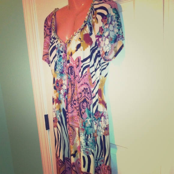 Amazing animal print/ floral dress