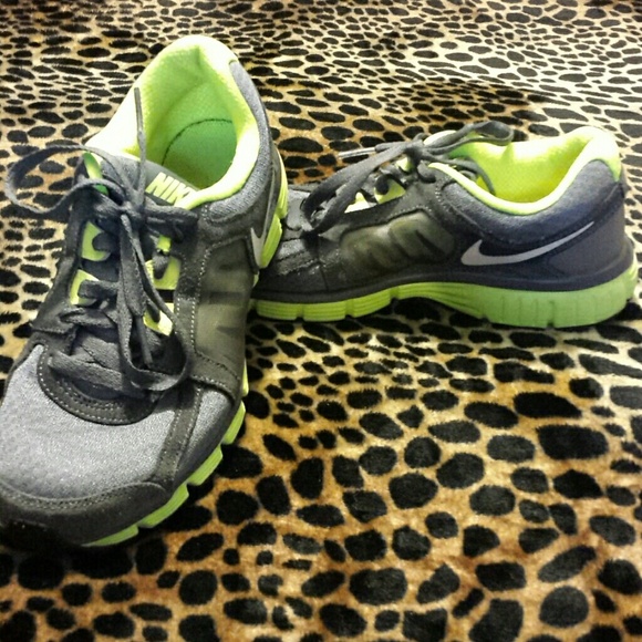 Green nike shoes