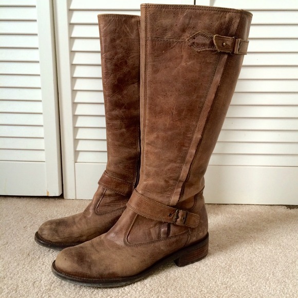 Topshop Boots - {HP}Distressed Leather Boots