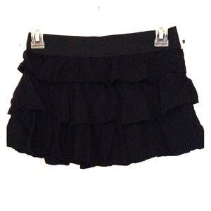 Frilly Black Mini Skirt
