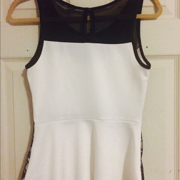 Danbee peplum shirt with mesh and lace detail. - Picture 2 of 2