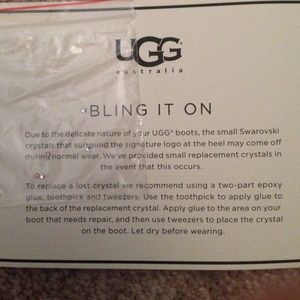 Ugg Swarovski crystal replacement