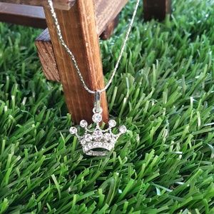 18kgp crown necklace