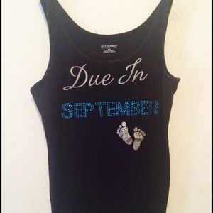 👣👣due in September tank top