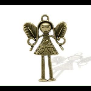 New DIY Large Pretty 1PC Gift Angel Bronze Pendant