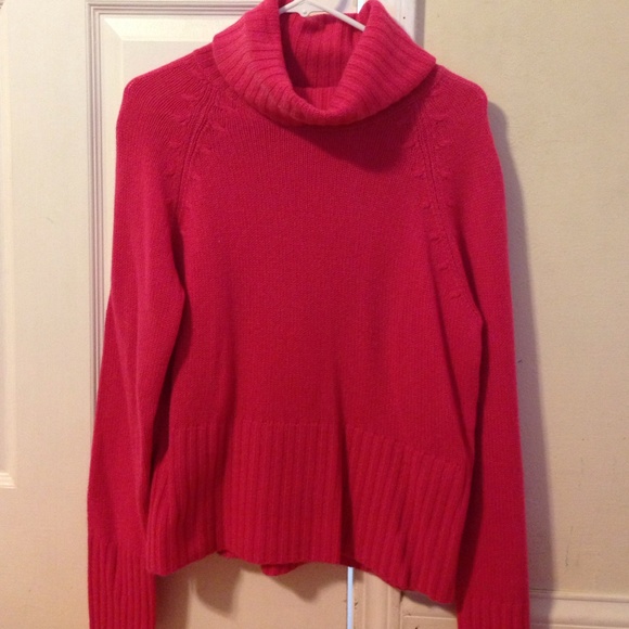 Ann Taylor Chunky 100% Cashmere Sweater M Pink