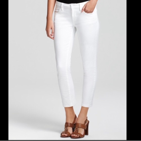 Tory Burch Denim - Tory Burch White Cropped Skinny Jeans Size 25