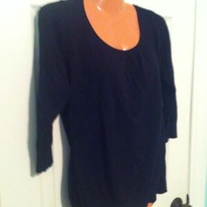 3/4 length sleeved Eddie Bauer black sweater