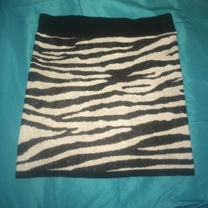 Zebra pencil skirt