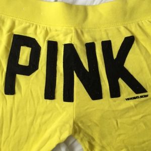 Yellow VS PINK sweatpant/capris