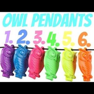 *YOU CHOOSE* New 1PC Pretty Colorful Owl Pendant
