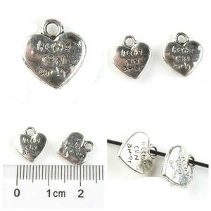 New 5PC Hecho Con Amor Made With Love Hearts