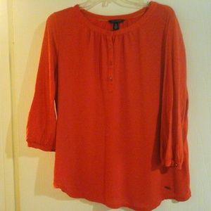 Red tunic style top