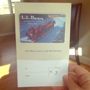 $5 gift card to LLBean
