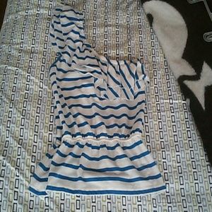 Blue and white stripe dress shirt