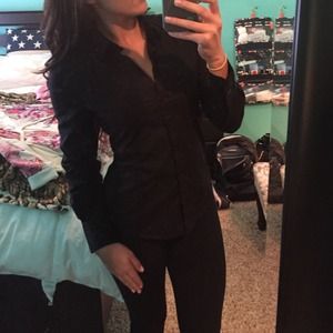 Black button down