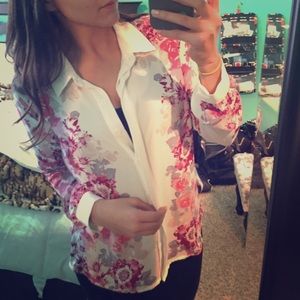 Floral button down