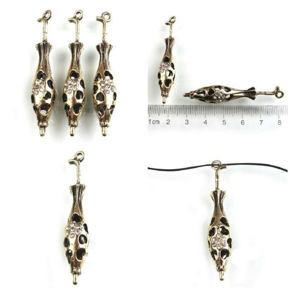 New DIY 1 PC Bronze Umbrella Jewelry Pendant Charm