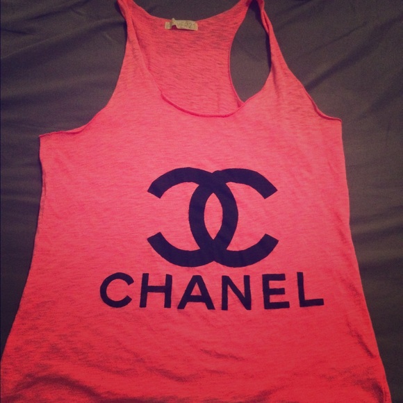 Forever 21 tank top with chanel logo